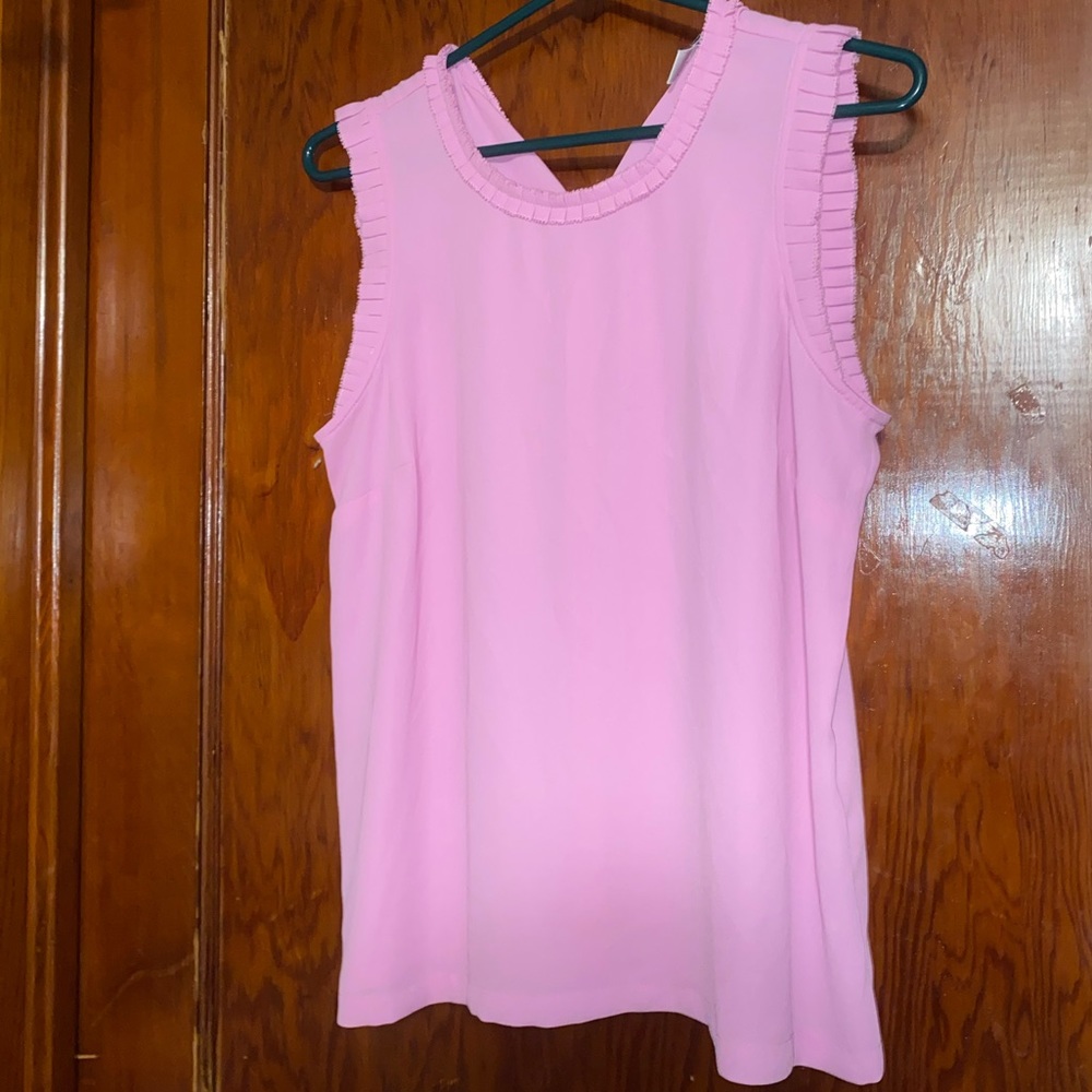 EUC - J Crew - pink blouse size 6